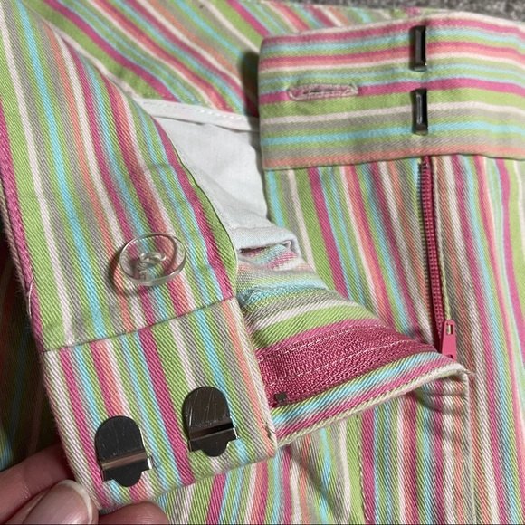 Sigrid Olsen 10 Capri Pants 32 X 20 Striped - Picture 5 of 10